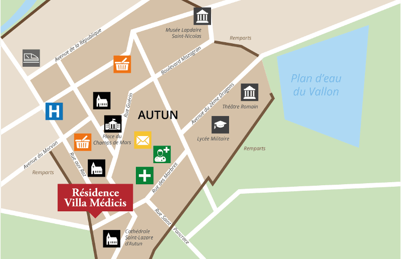 Carte où trouver la résidence senior Autun